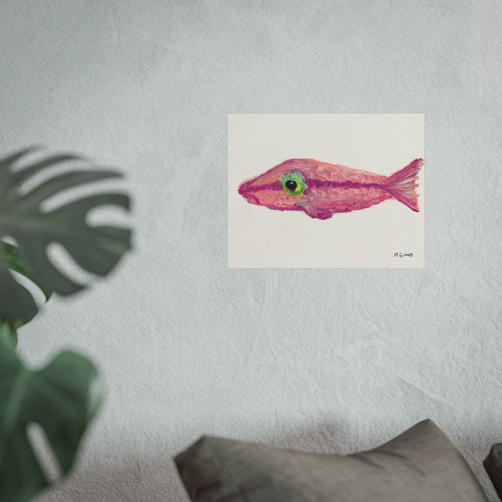 Pink Fish Print