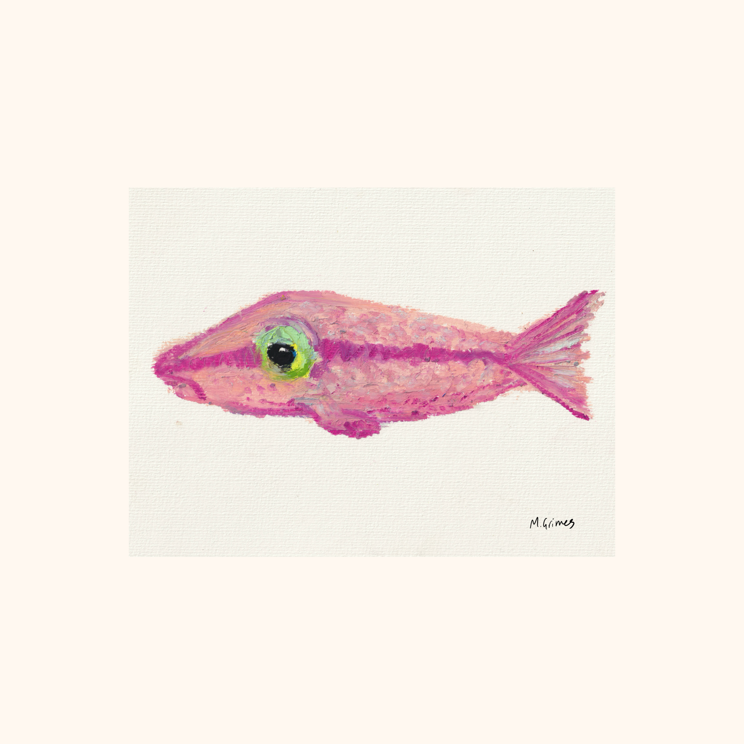 Pink Fish Print