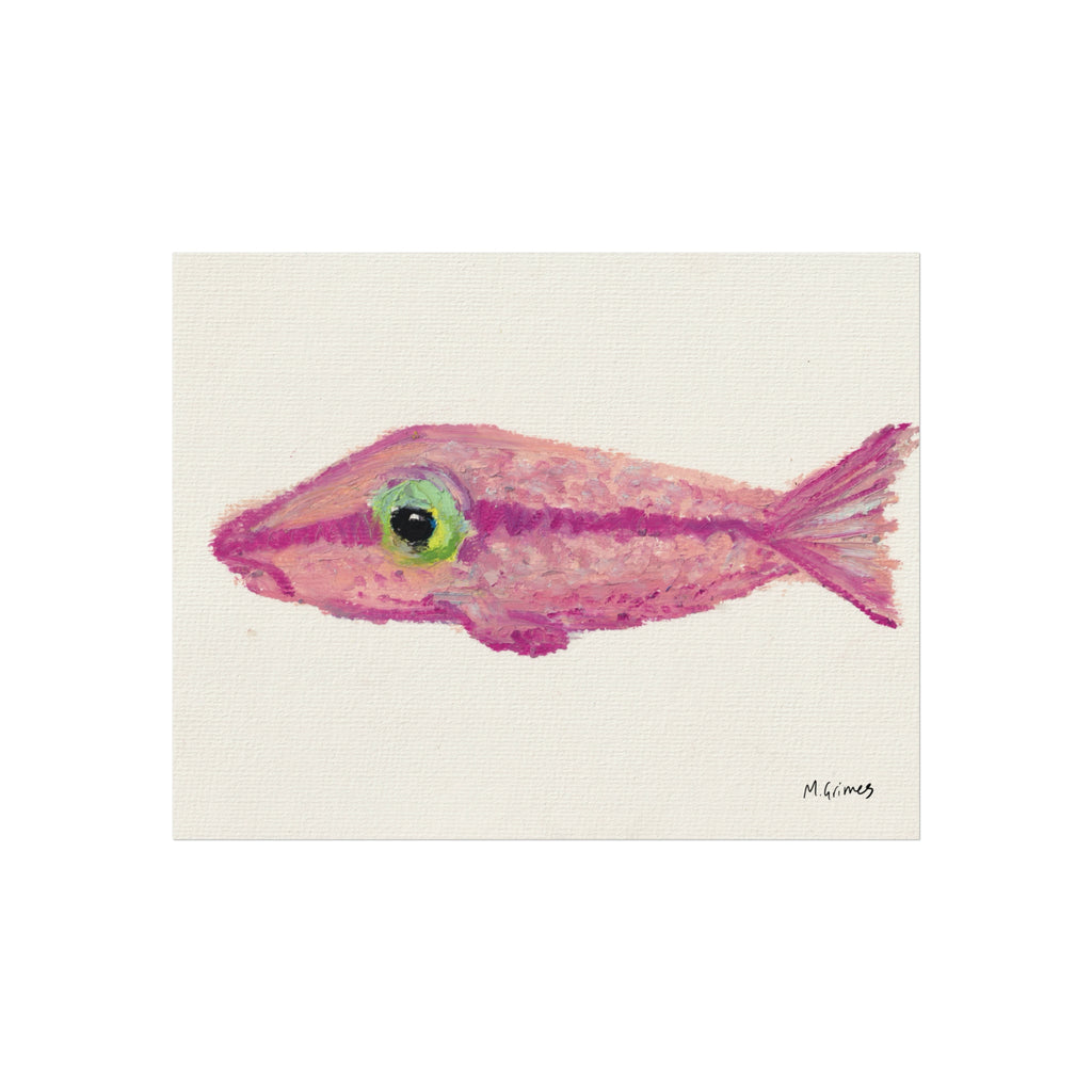 Pink Fish Print