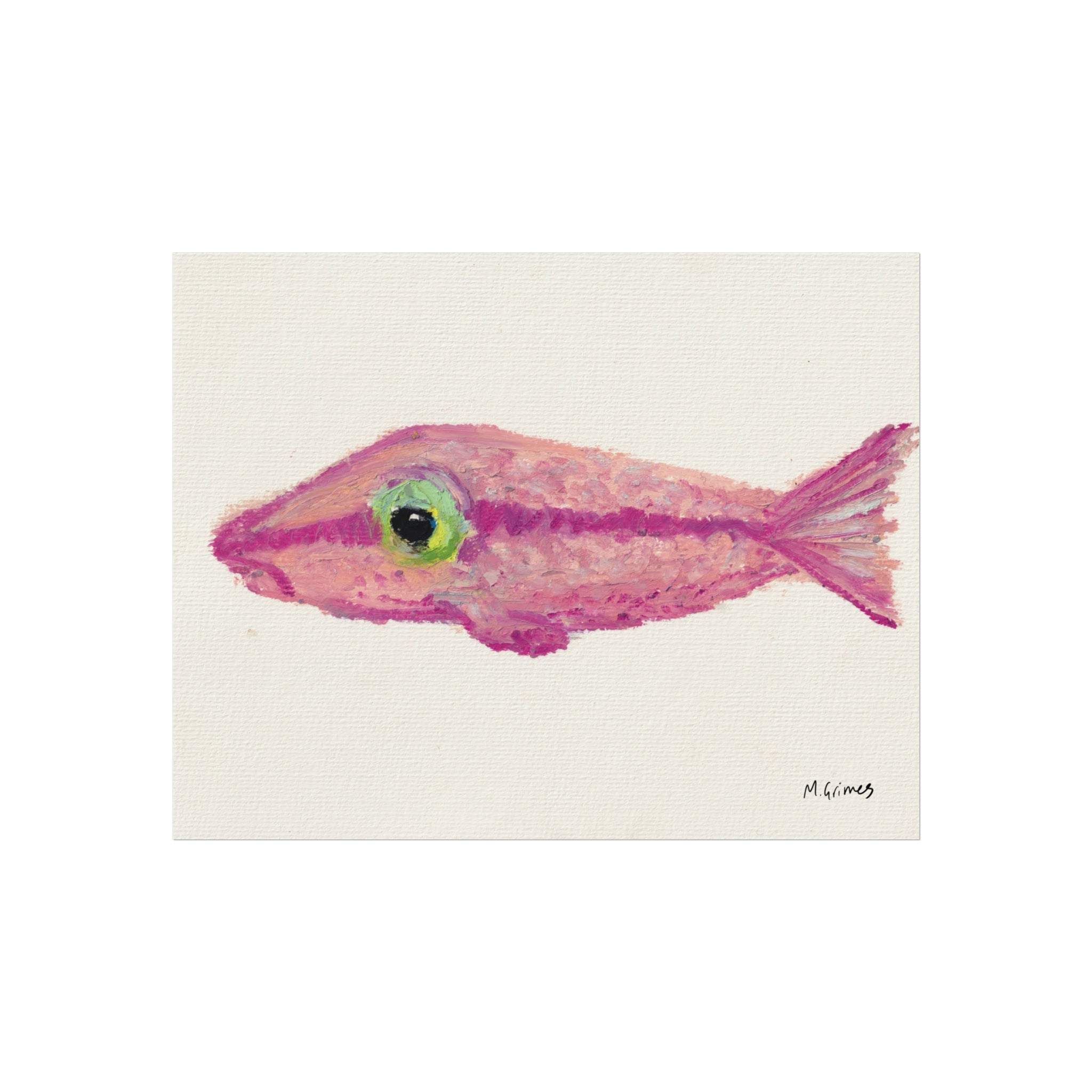 Pink Fish Print